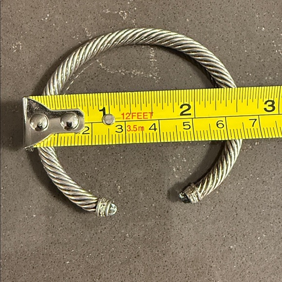 Cable Classics Bracelet in Sterling Silver with Prasiolite and Pavé Diamonds - Picture 6 of 6